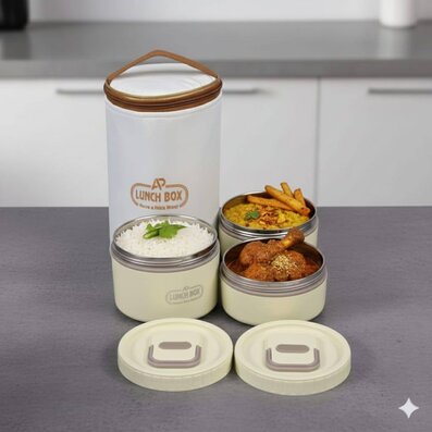 ৩ বাটি প্রিমিয়াম মাল্টি-লেয়ার লাঞ্চ বক্স 🔥