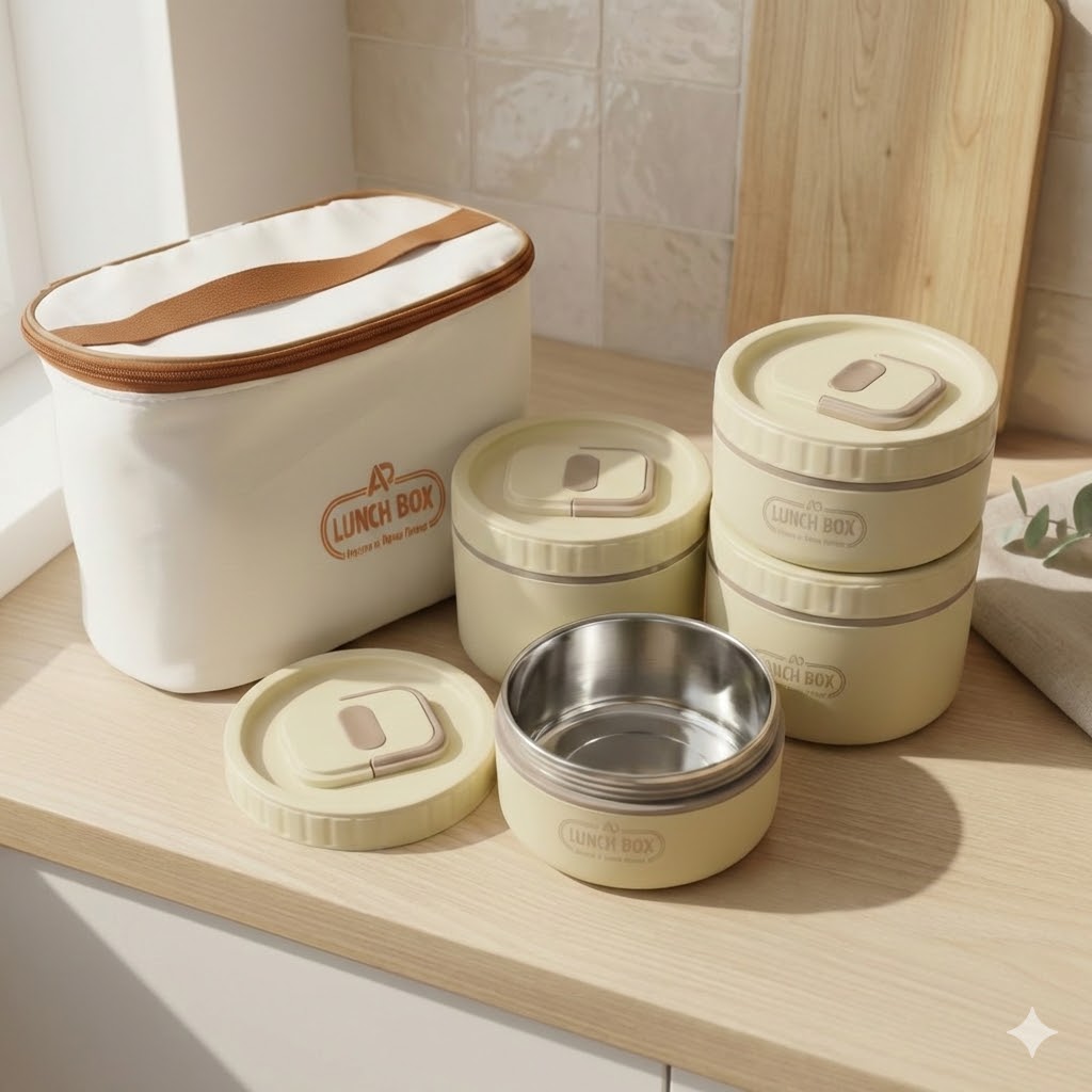 ৪ বাটি প্রিমিয়াম মাল্টি-লেয়ার লাঞ্চ বক্স 🔥